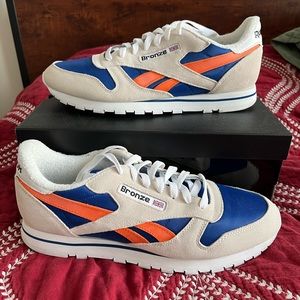 Reebok x Bronze 56K Classic Leather / Chalk-Cobalt-Orange / Size 12 / SKU GZ3878